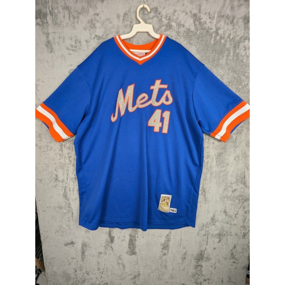 Vintage Mitchell Ness Mets Jersey 1983 Seaver 41 Men's Size 58 Short Sleeve
